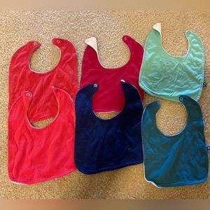 6 Kickee Pants Bibs and Burp Clothes - Base Colors
